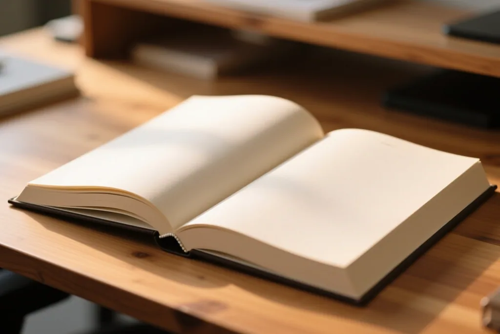 Livre de médecine ouvert sur une table de travail