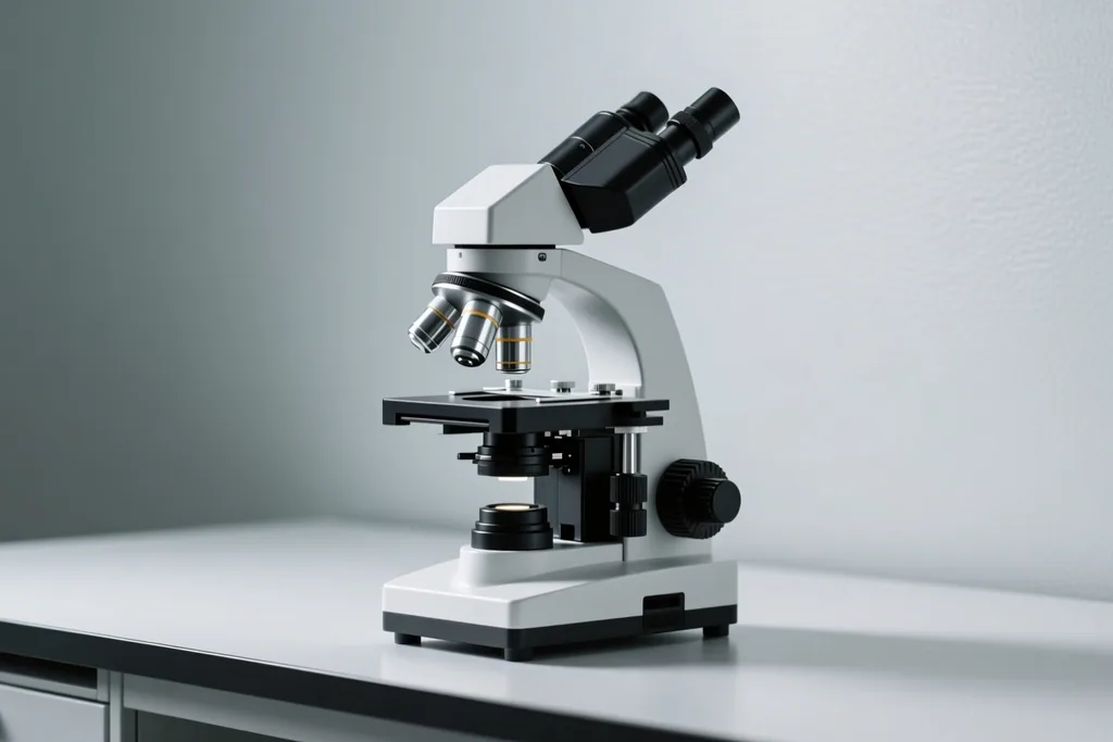 Microscope optique dans un laboratoire